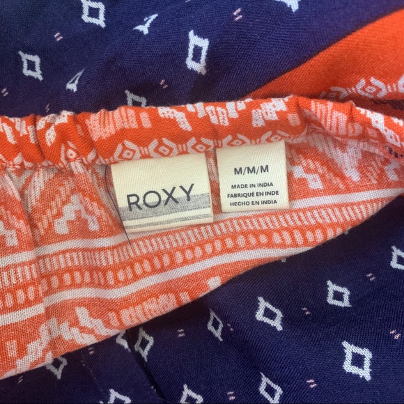 NWT! Roxy Cosmia Blue Orange Button Up Skirt, M - Picture 9 of 9